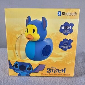 Disney Stitch Shower Duck Bluetooth Wireless Speaker IPX4 Suction Cup New